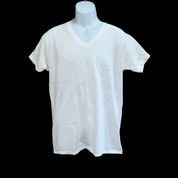 Hanes Men's Tagless Cotton V-Neck Undershirt Size Medium New Without Tags - Picture 2 of 5